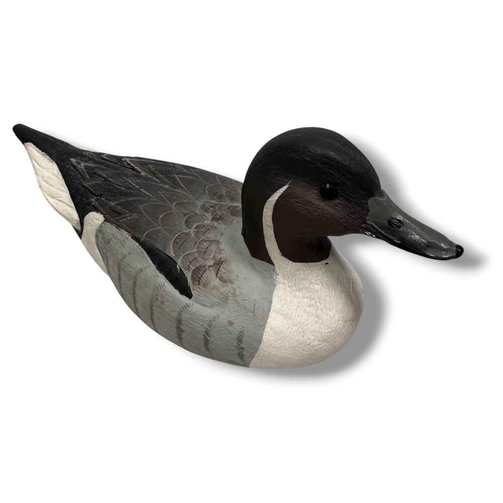 Vintage 1985 American‎ Wildlife Collection Pintail Drake Duck Decoy 6" Signed
